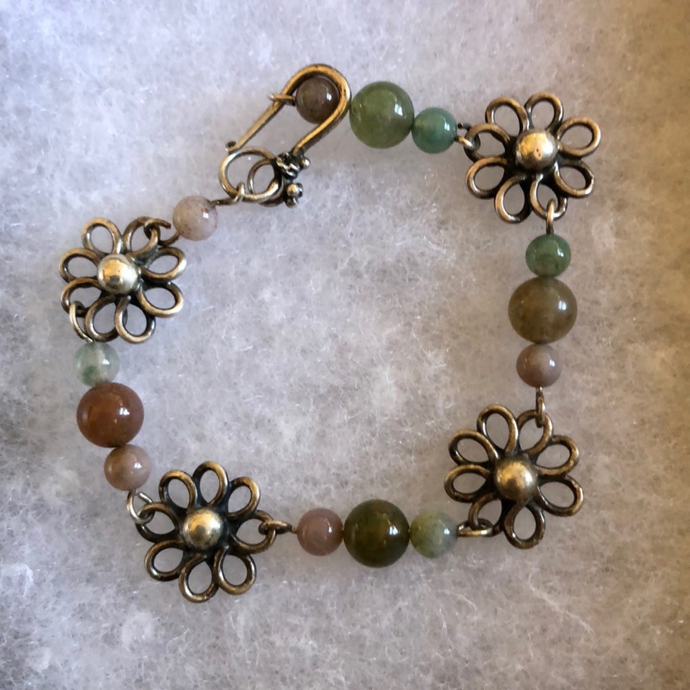 Child’s silver and bead bracelet